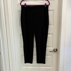 Vince Camuto Solid Black Straight-Leg Ponte Pants